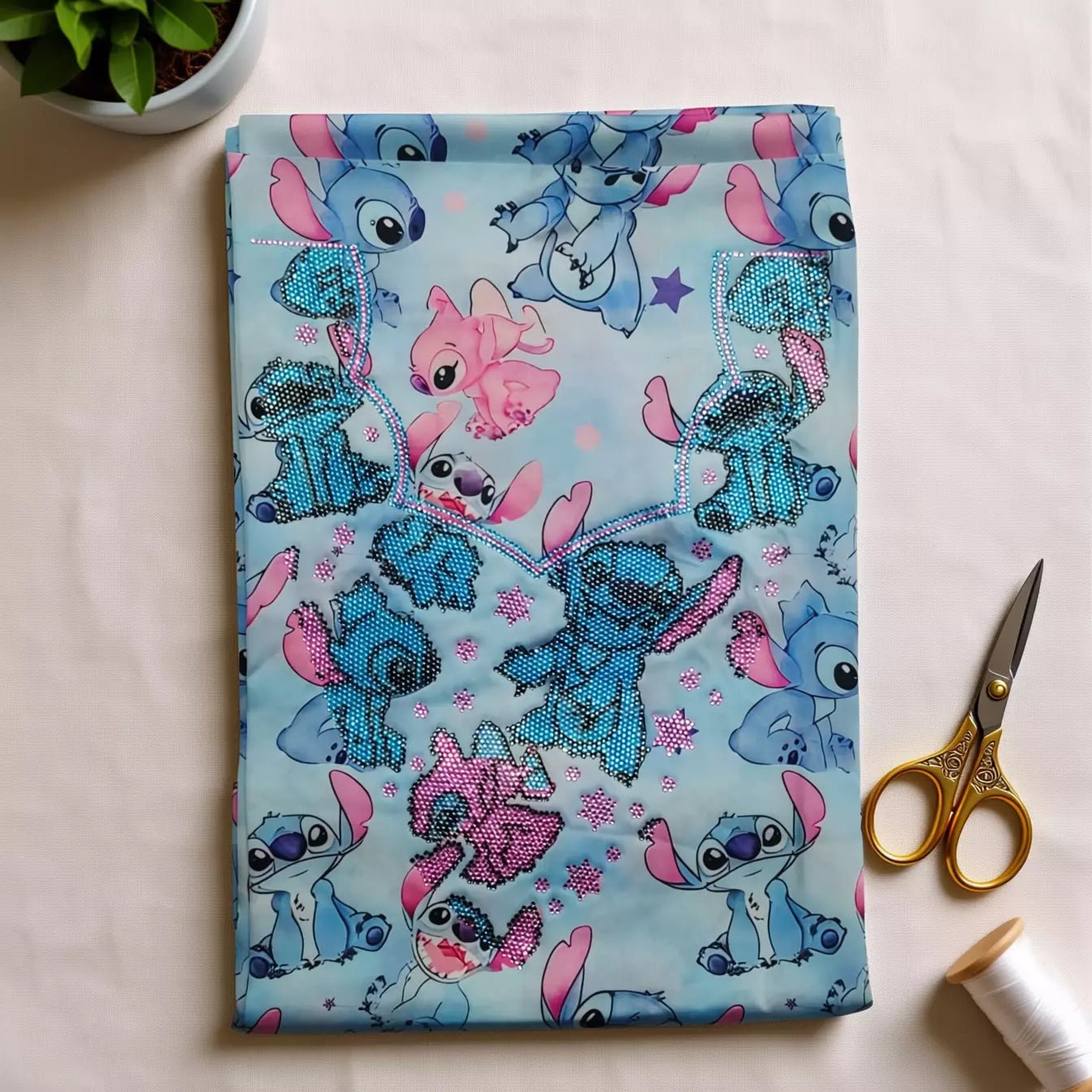 Angle Stitch Girls Embroidered Mukhawir - Blue