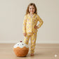 Cup Cake Girls Button Pajama Set- Yellow