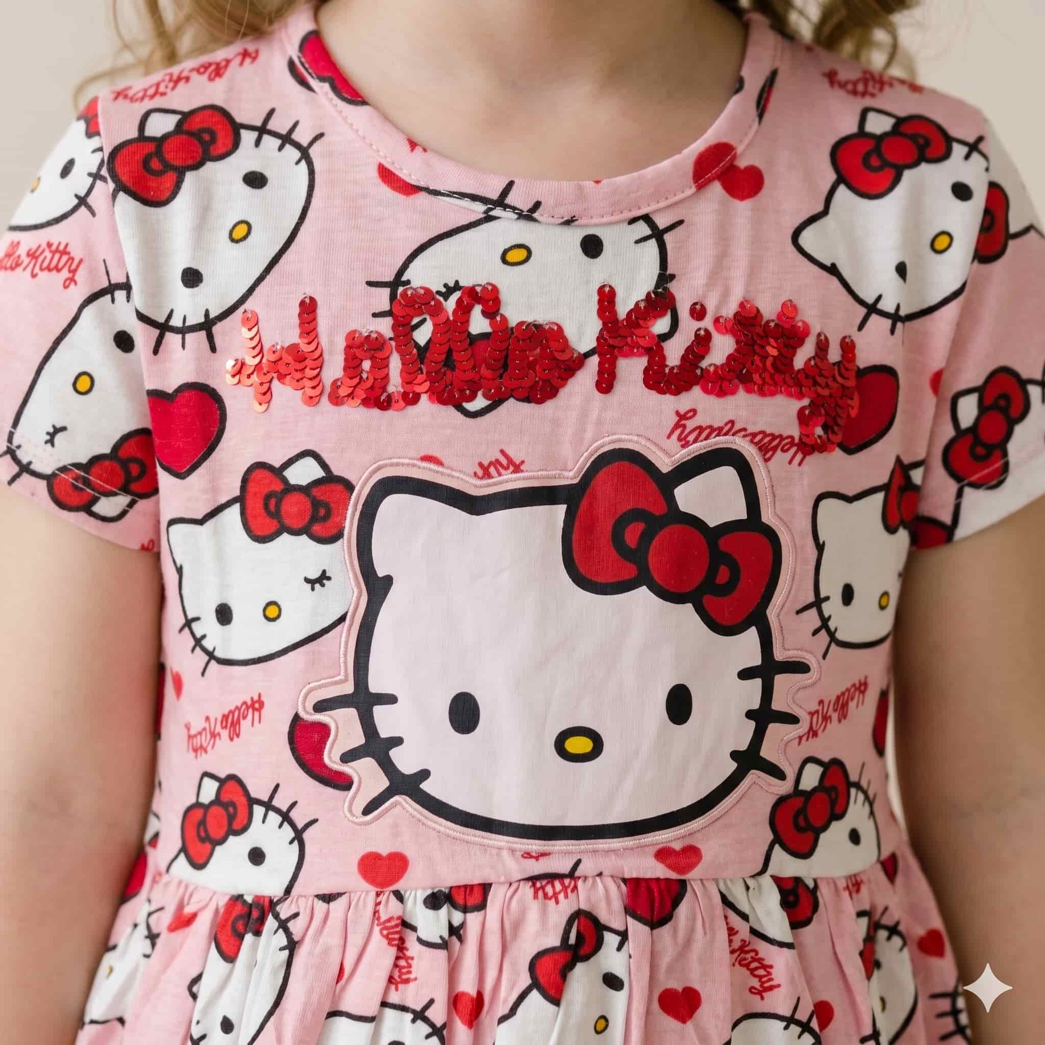 Hello Kitty Girls Frock - Pink