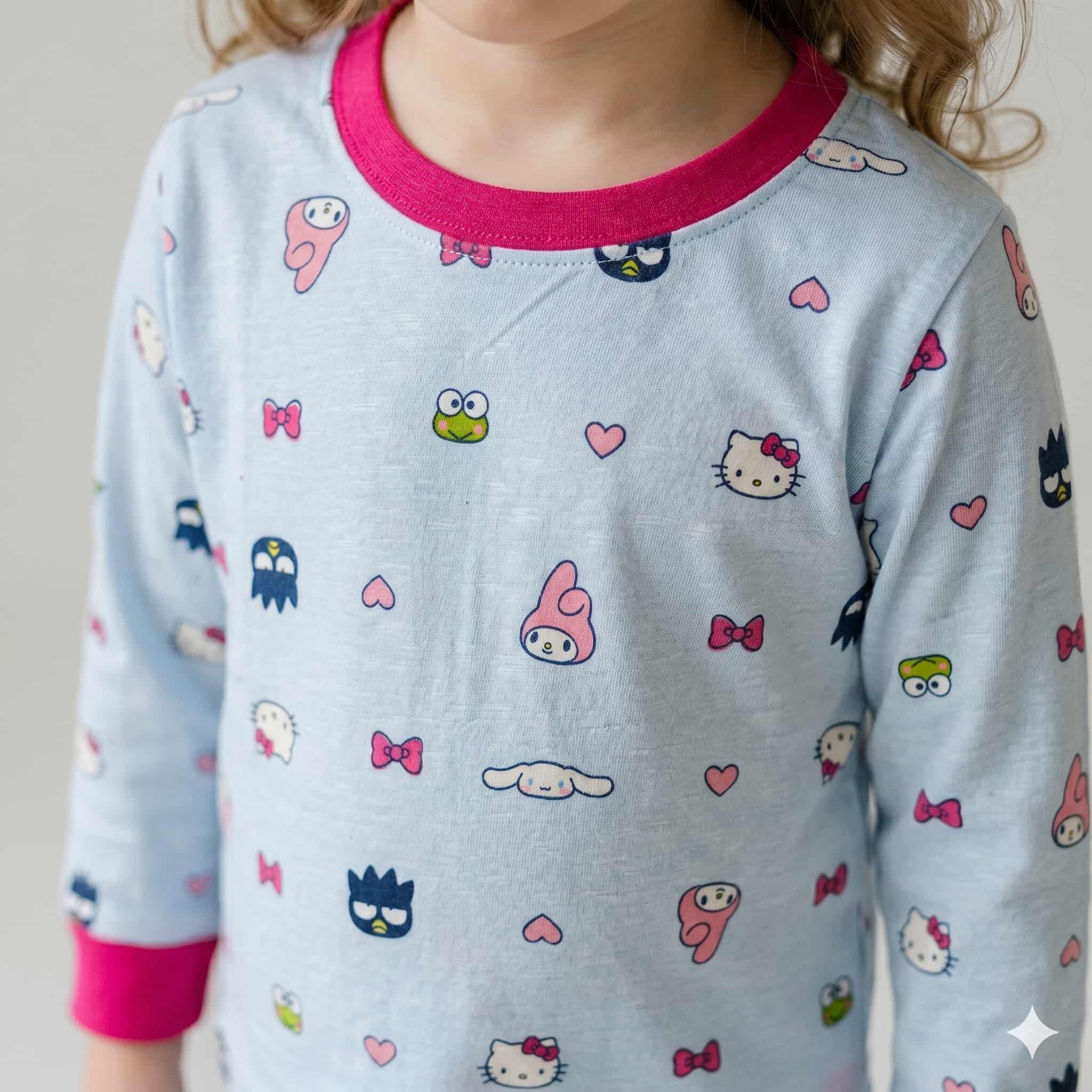 Kawaii Pals Girls Full Sleeves Set - Blue