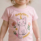 Sparkle Kitty Half Sleeves Baby Girl Pajama set - Pink