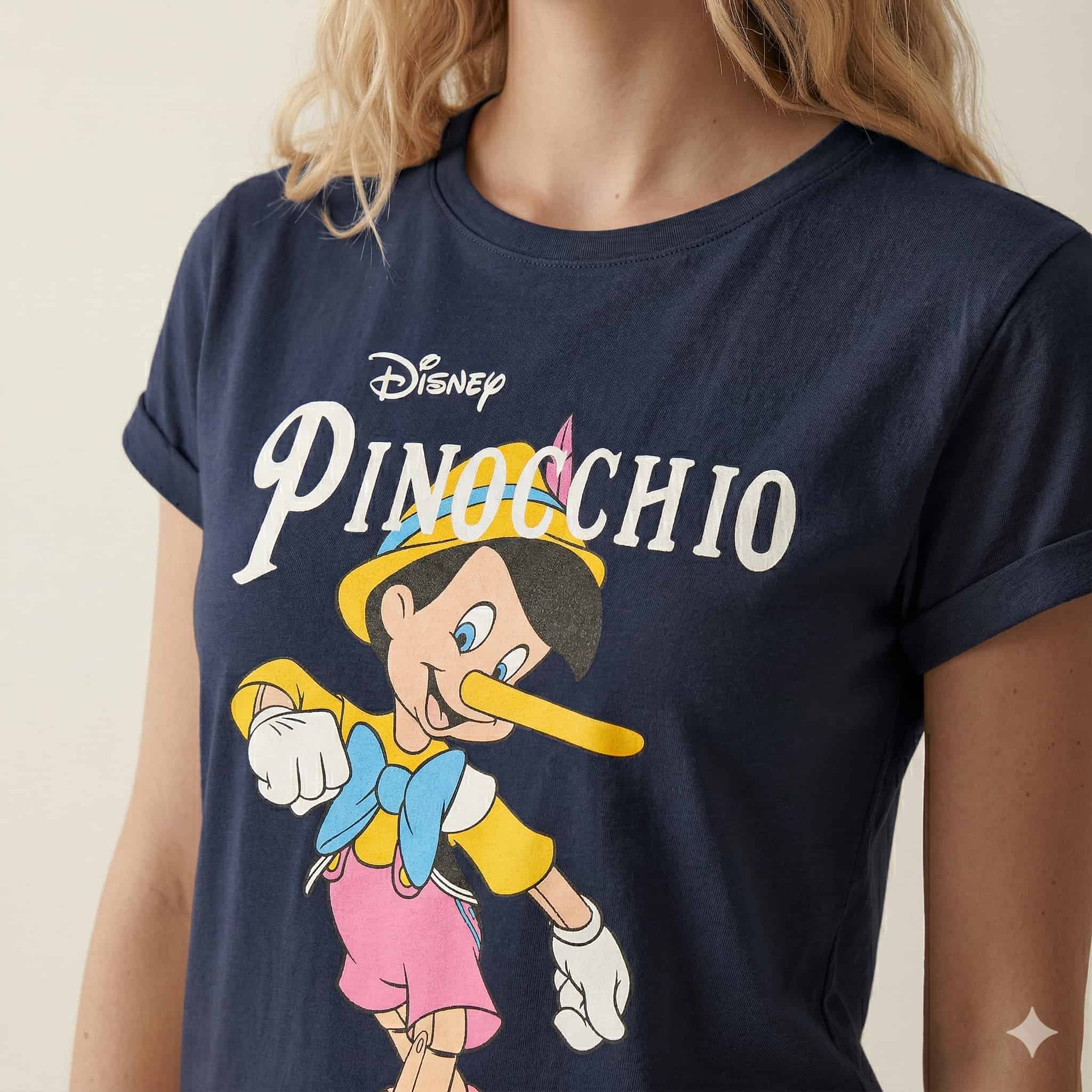 Pinocchio Women Pajama Set - Navy Blue