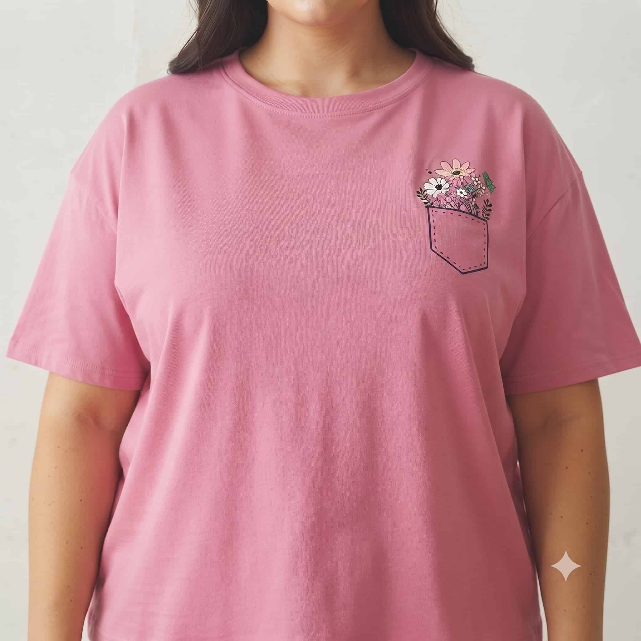 Petal Pocket Women Half Sleeves Pajama Set – Pink