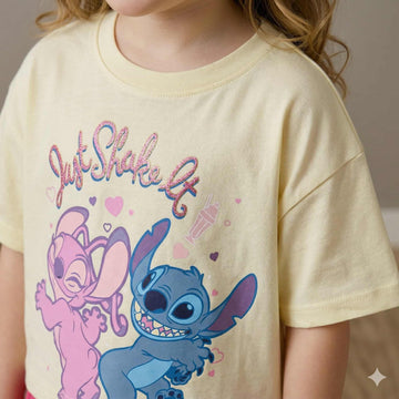 Just Shake It Girls Short Set - Beige