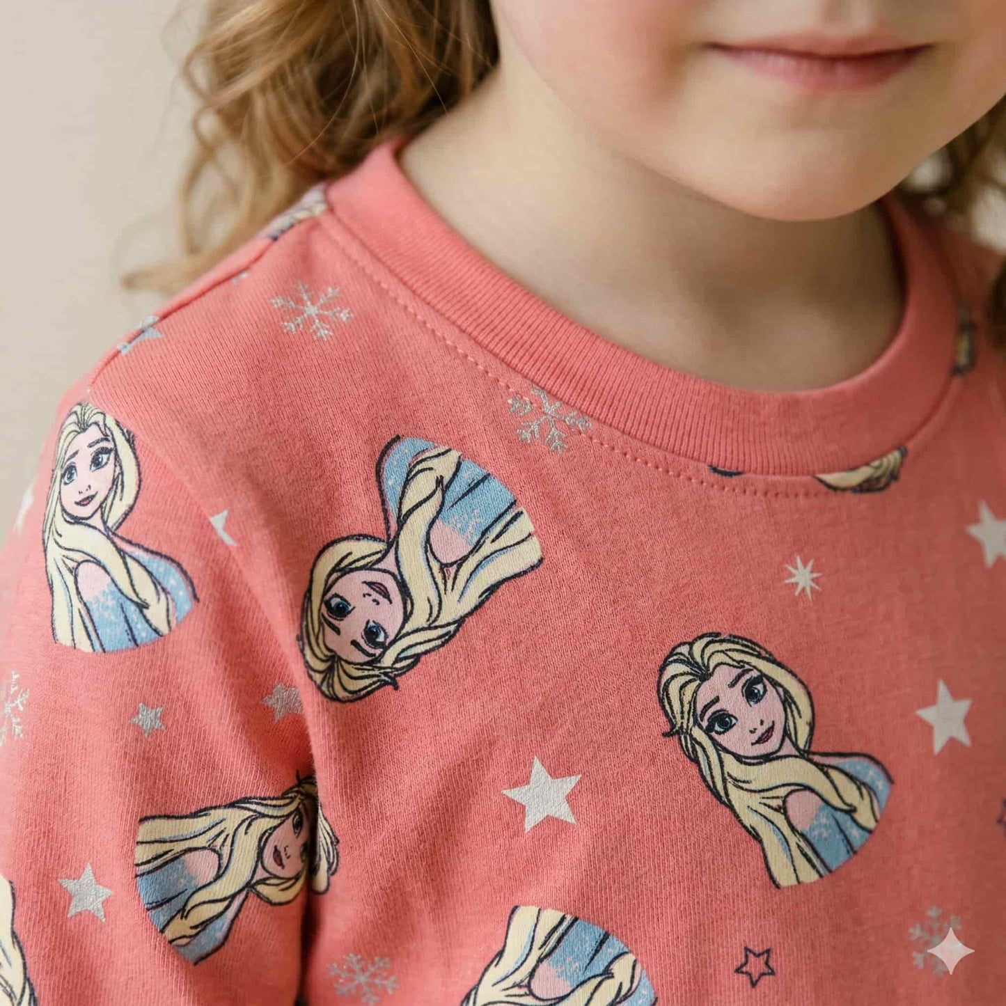 Princess Girls Full Sleeves Pajama Sets - Pink