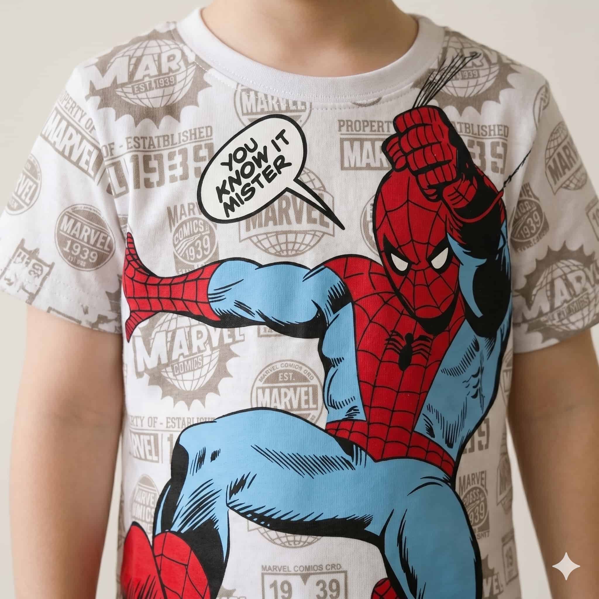 Spider Man Boys Short Set - White