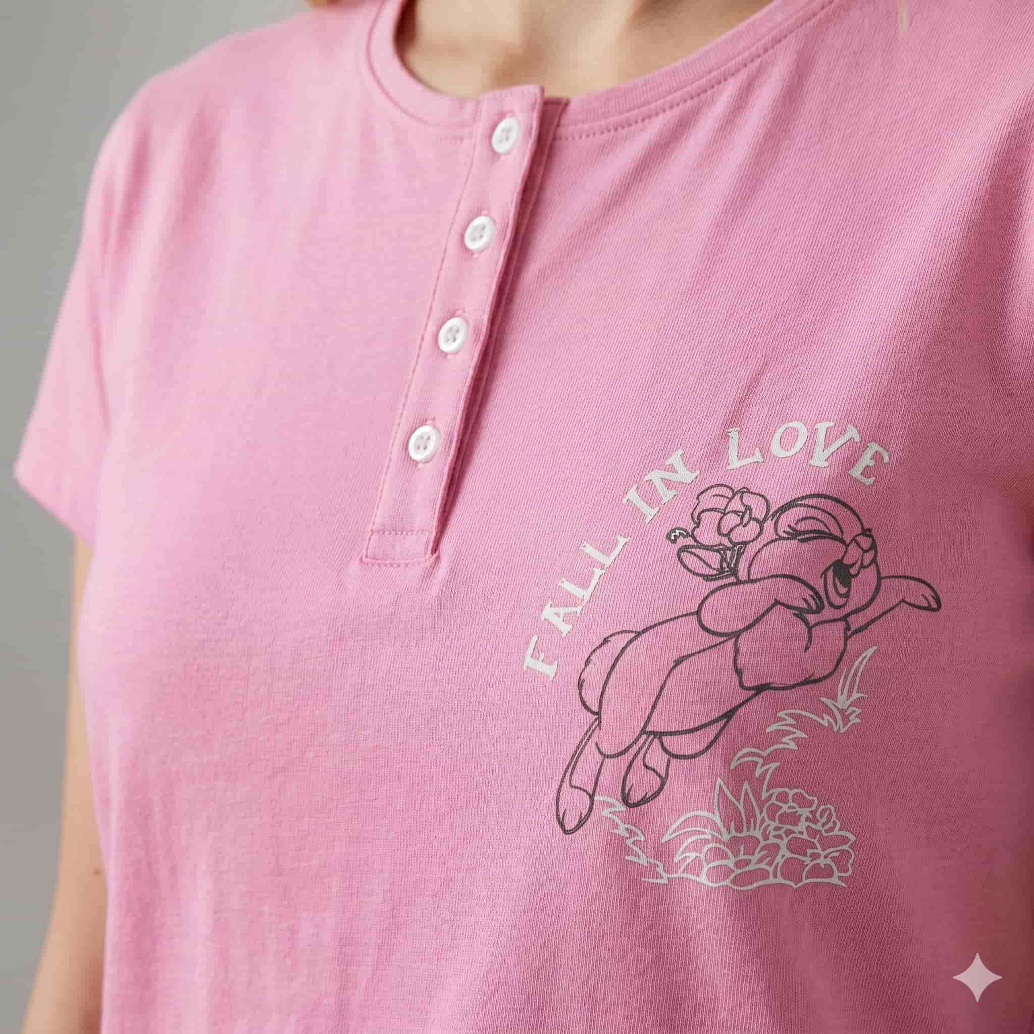 Blush Bloom Women Half sleeves pajama set - Pink.