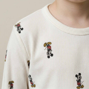 Mickey Mouse Boys Full Sleeves Pajama Set - White