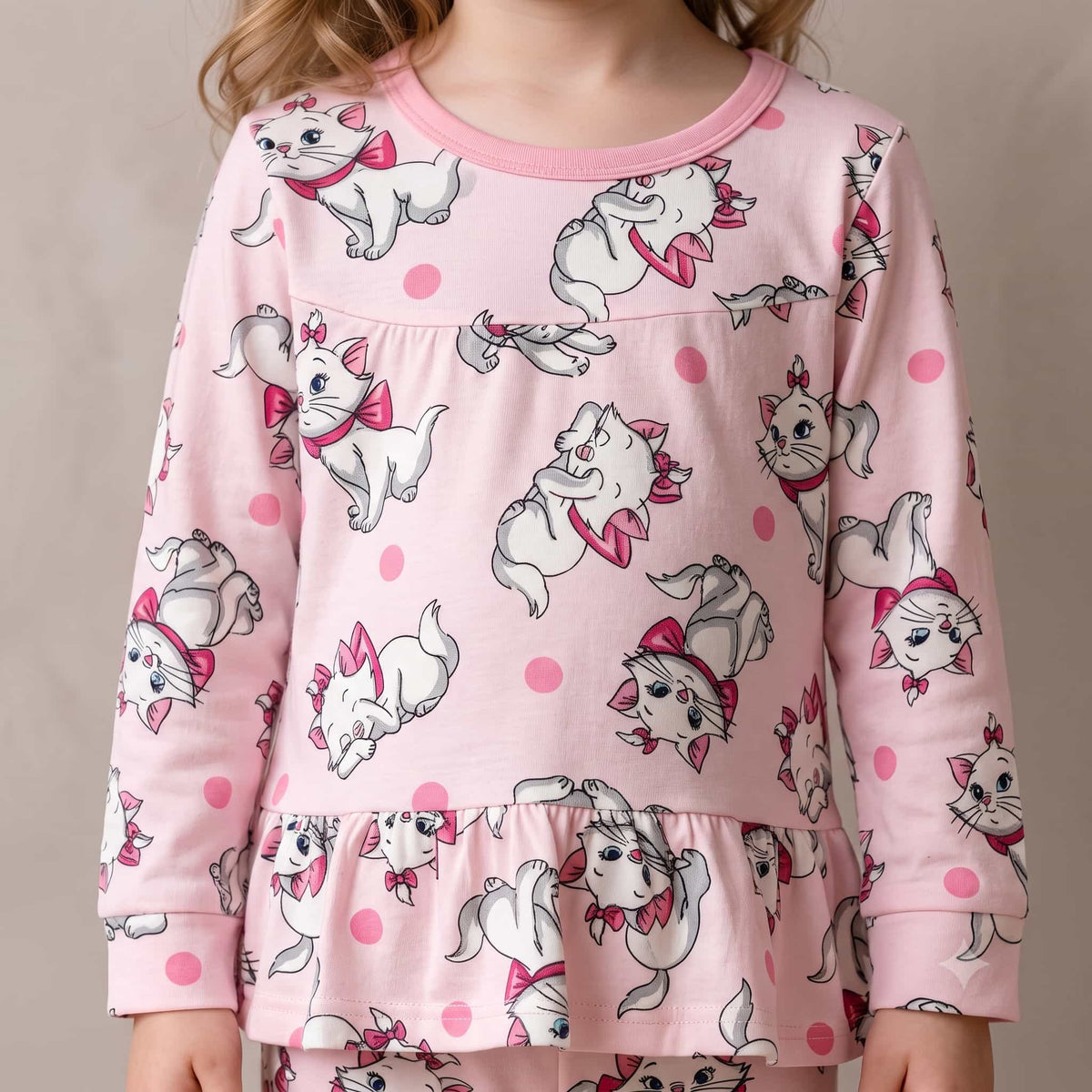 Marie Girls Full Sleeves Pajama Set – Baby Pink