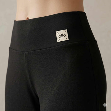 Midnight Ease Wide Waist Lounge Pants – Black