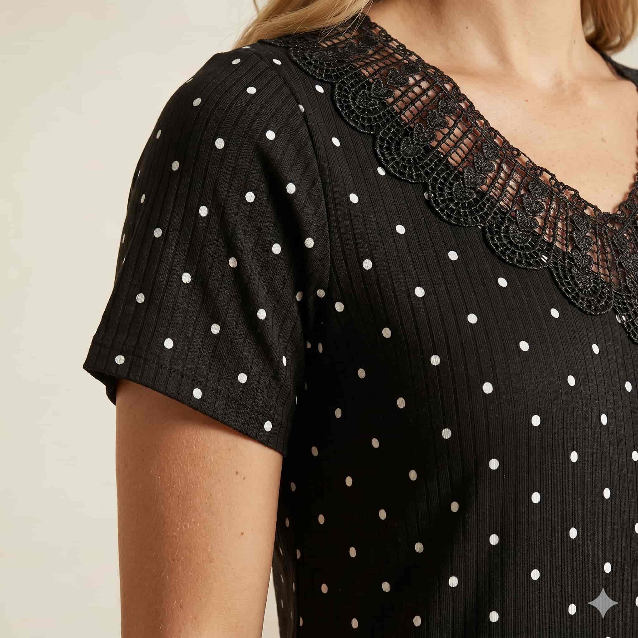Polka Noir Women Midi - Black