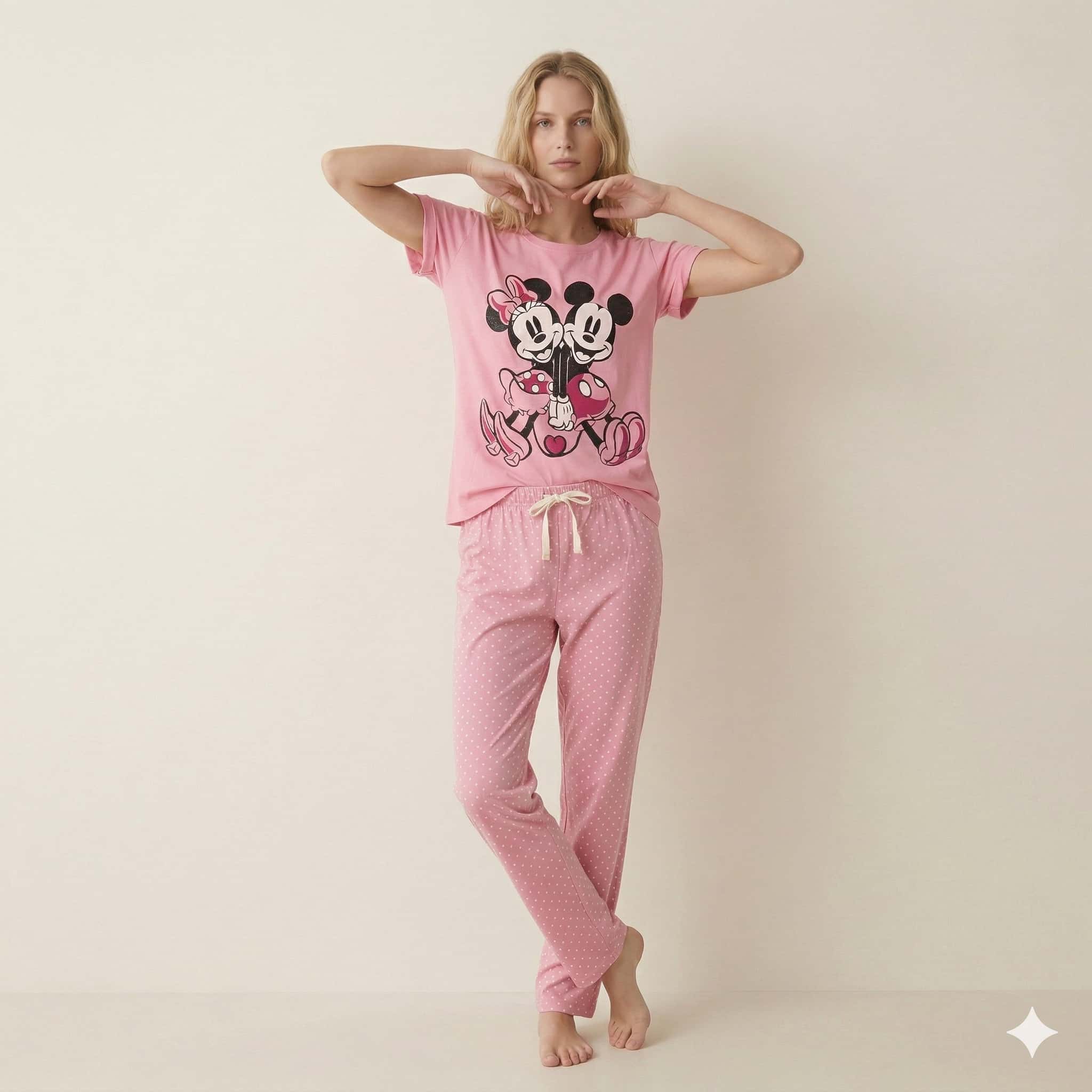 Mickey - Minnie Women Pajama Set - Pink