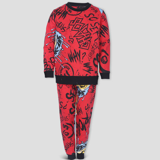 Chaos Boys Fleece Training Suit - Red