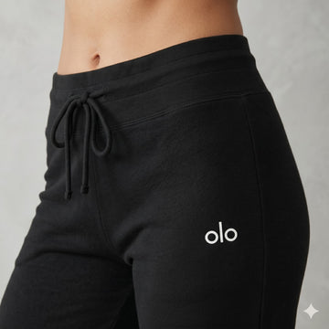 Classic Comfort Drawstring Lounge Women Pants – Black