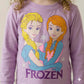 Frozen Girls Full Sleeves Pajama Sets - Light Purple