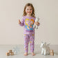 Frozen Girls Full Sleeves Pajama Sets - Light Purple