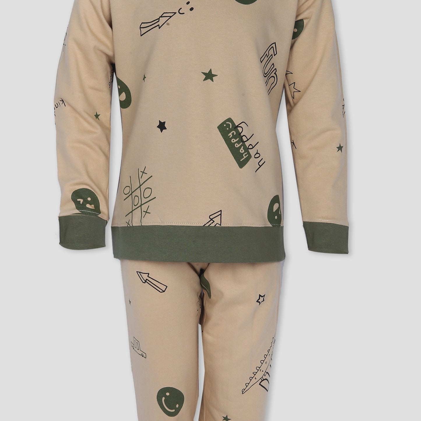 Happy Boys Fleece Training Suit  - Brown