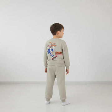 Sonic Saga Boy Sweatshirt Set- Grey