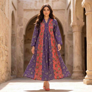 Ethnic Botanical Women Darra - Purple & Red