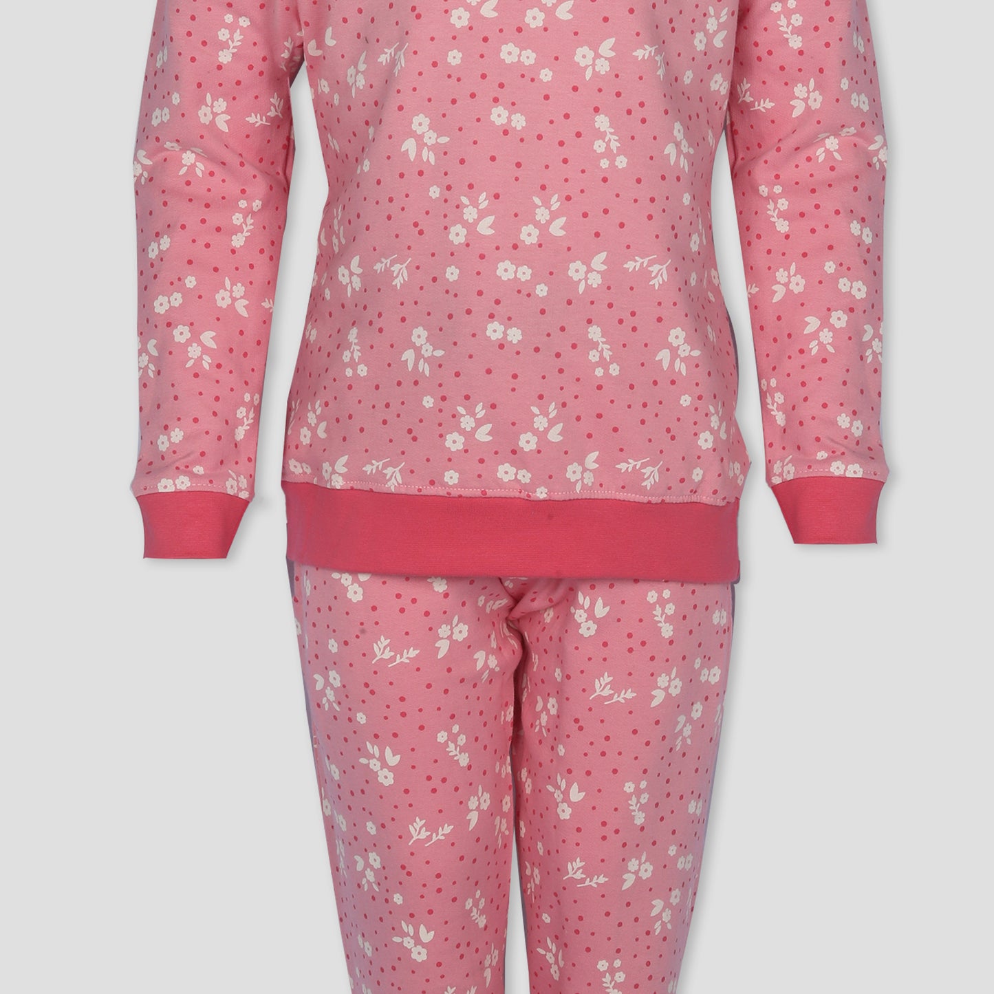 Sweet Petals Girls Fleece Training Suit - Pink