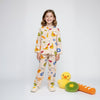 Duck Girls Woven Rayon Button Pajama Set - Beige