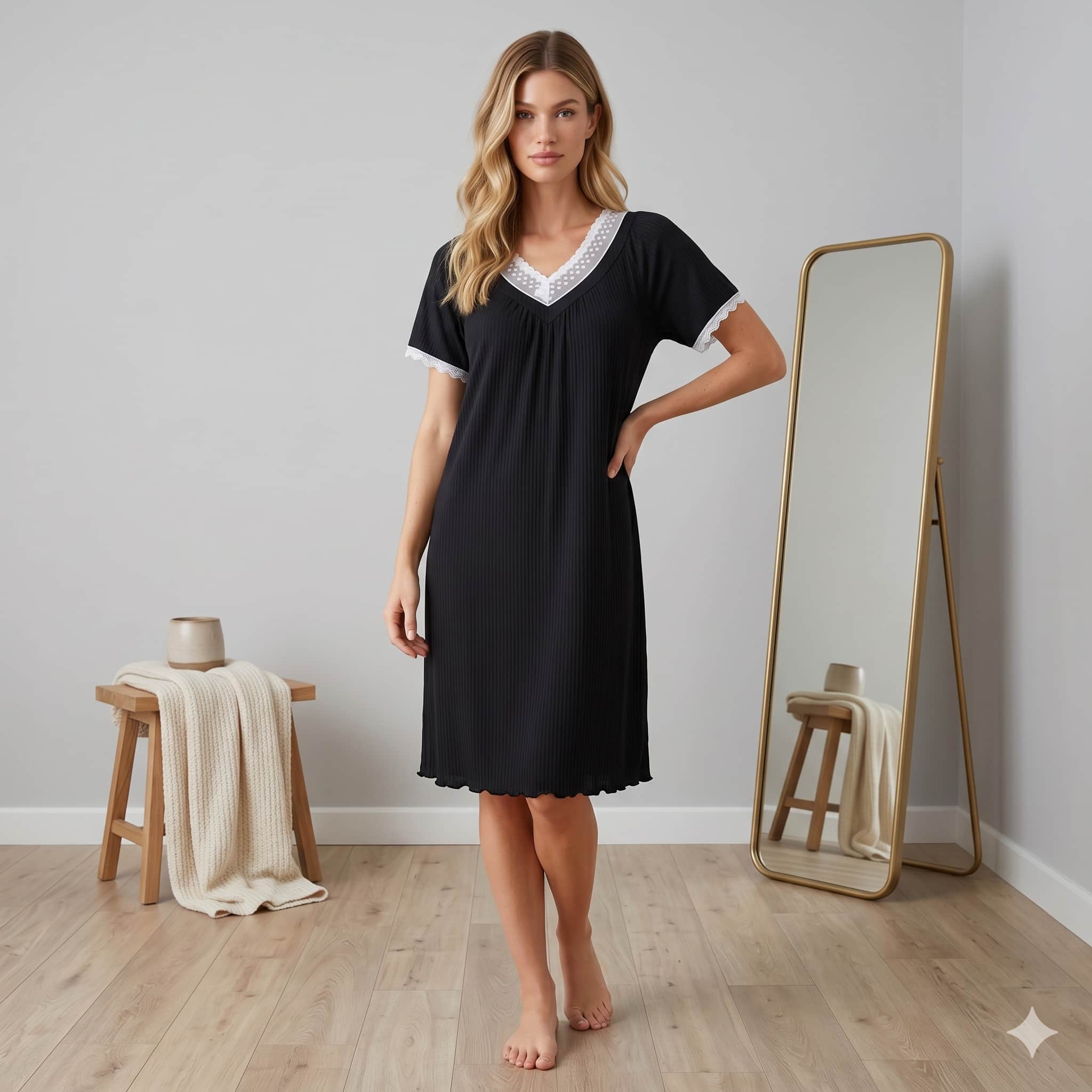 Midnight Lace Women Midi - Black