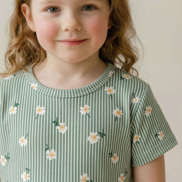 Meadow Bloom Girls Frock - Green