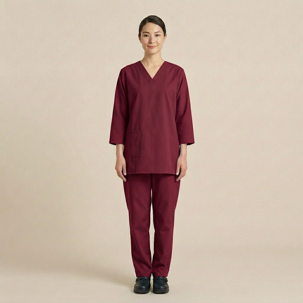 Maid Women Uniform Set - Sangria