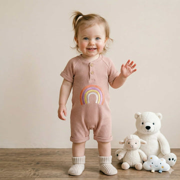 Wrapped in Rainbows Baby Girl Set - Pink