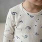 Whale Splashing Boys Pajama Set - White