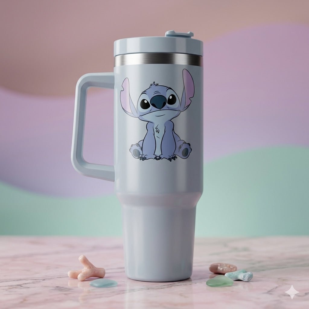 Stitch Frost Vacuum Insulated Travel Tumbler 1200ml - Blue