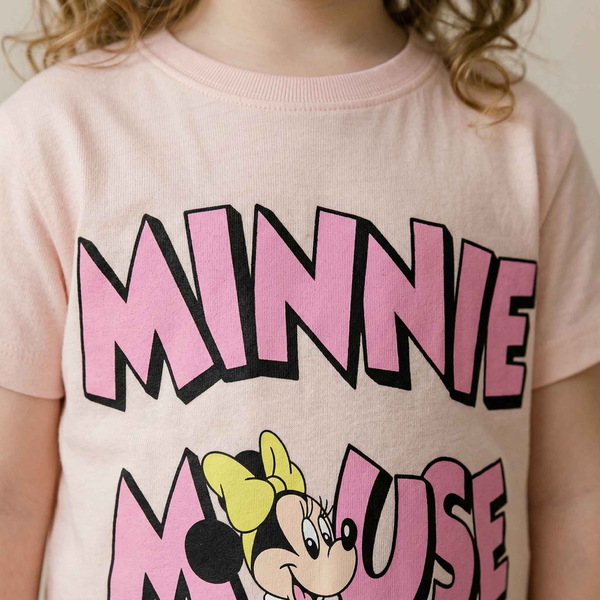 Minnie Mouse Play Time Girls Shorts Set- Light Pink