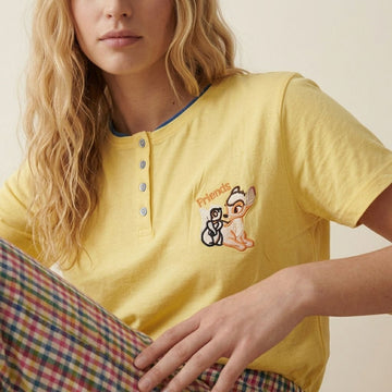 Bambi & Friends Women Pajama Set - Yellow