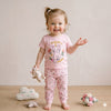 Sparkle Kitty Half Sleeves Baby Girl Pajama set - Pink