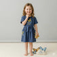 Butter Fly Girl Frock - Dark Blue