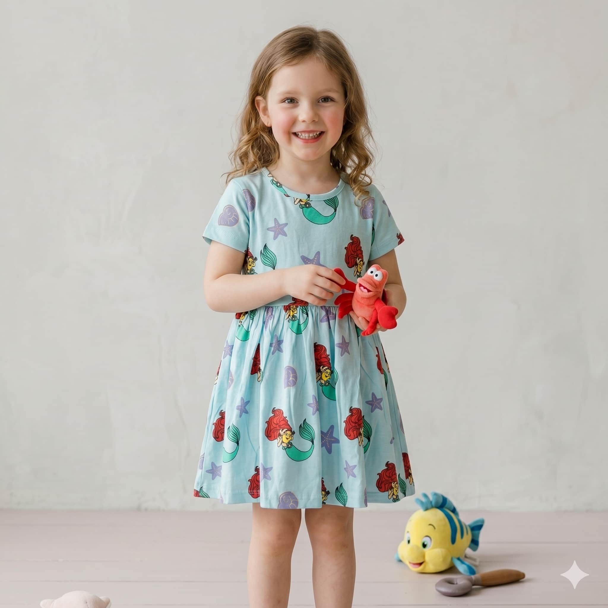 Mermaid Magic Girls Frock - Blue