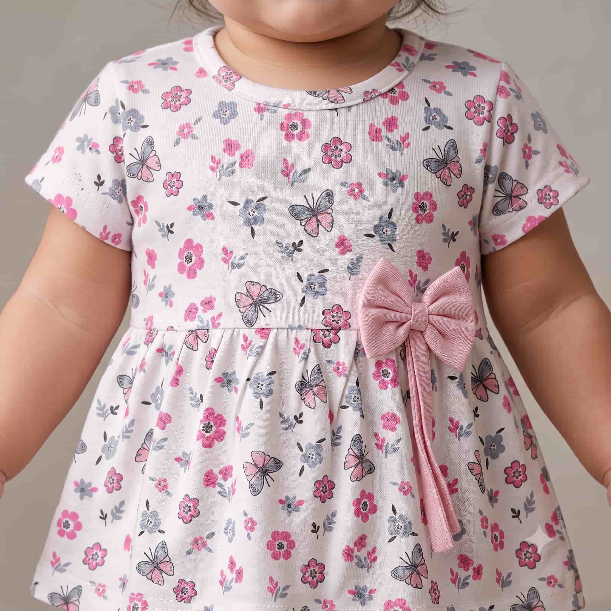 Flutter Bloom Baby Girls Frock Set - Pink