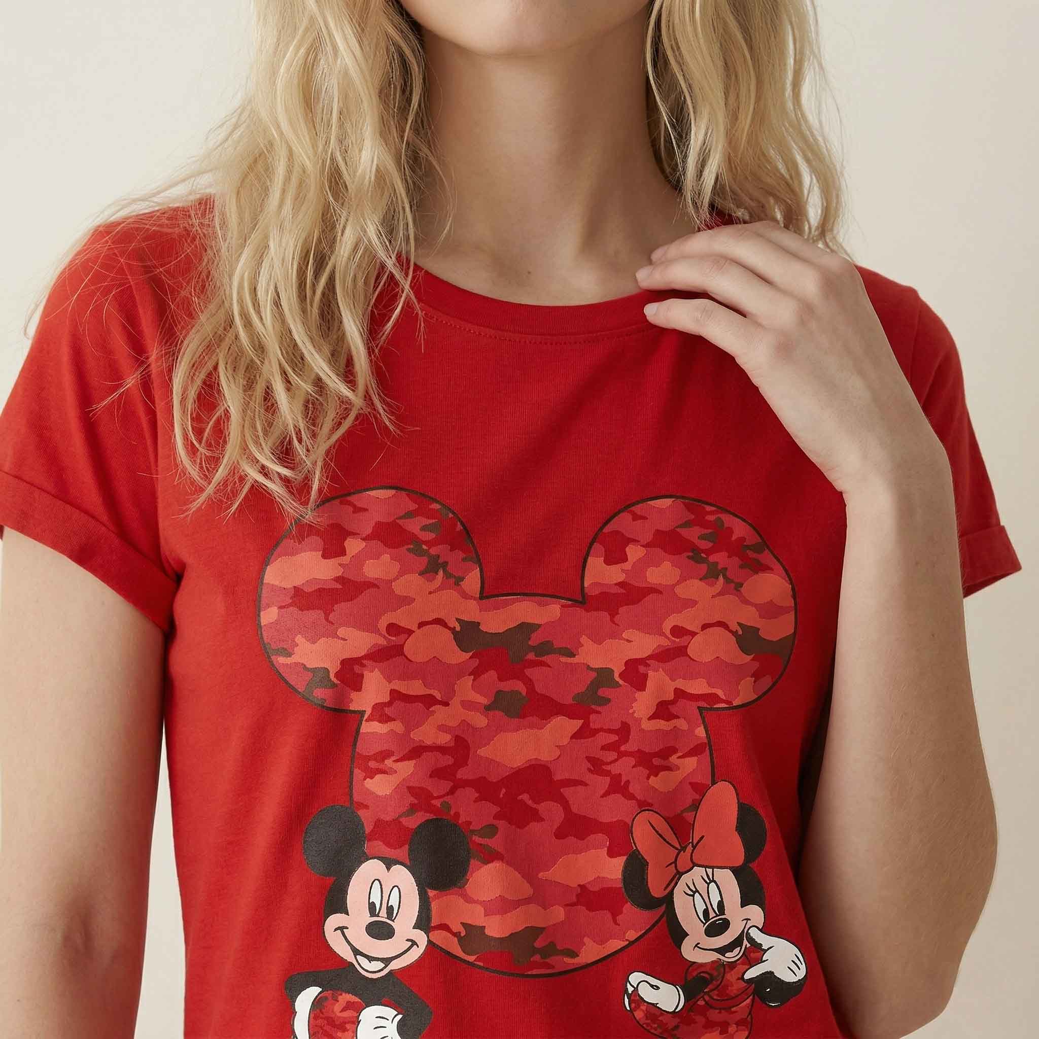 Mickey & Minnie Love Women Pajama Set - Red