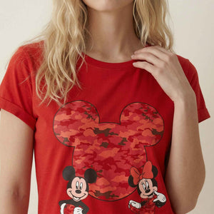 Mickey & Minnie Love Women Pajama Set - Red