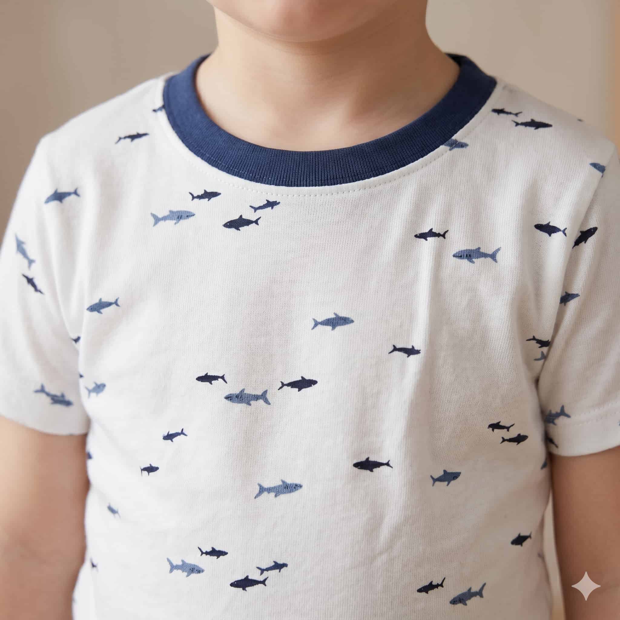 Ocean Sprint Boys Half Sleeves Pajama Set - White