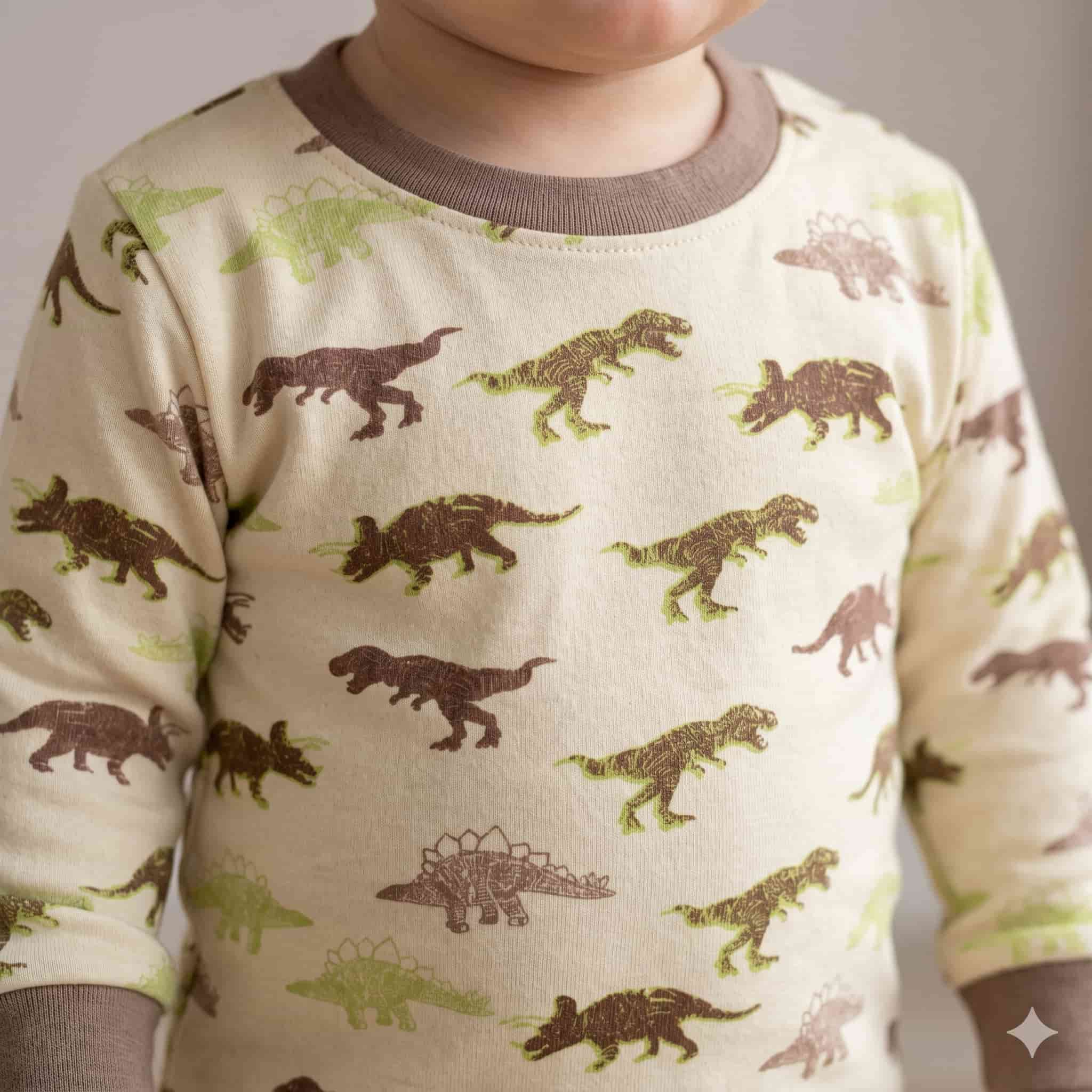 Dino Dash Baby Boys Full Sleeves Set - Beige