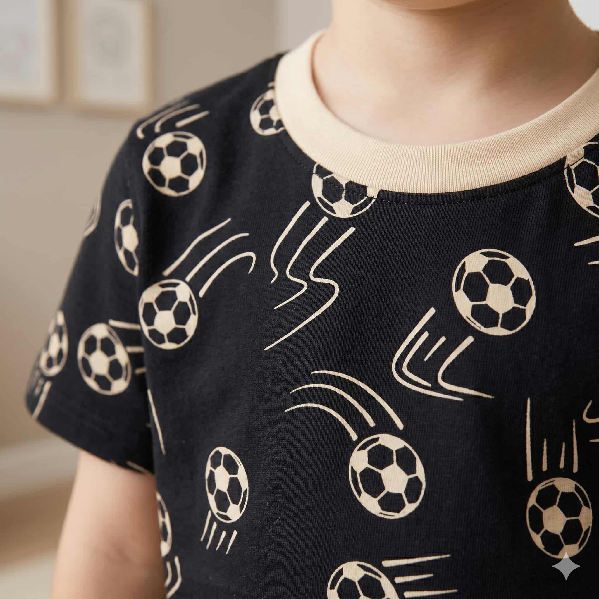 Kick Play Boys Half Sleeves Short Set - Navy Blue