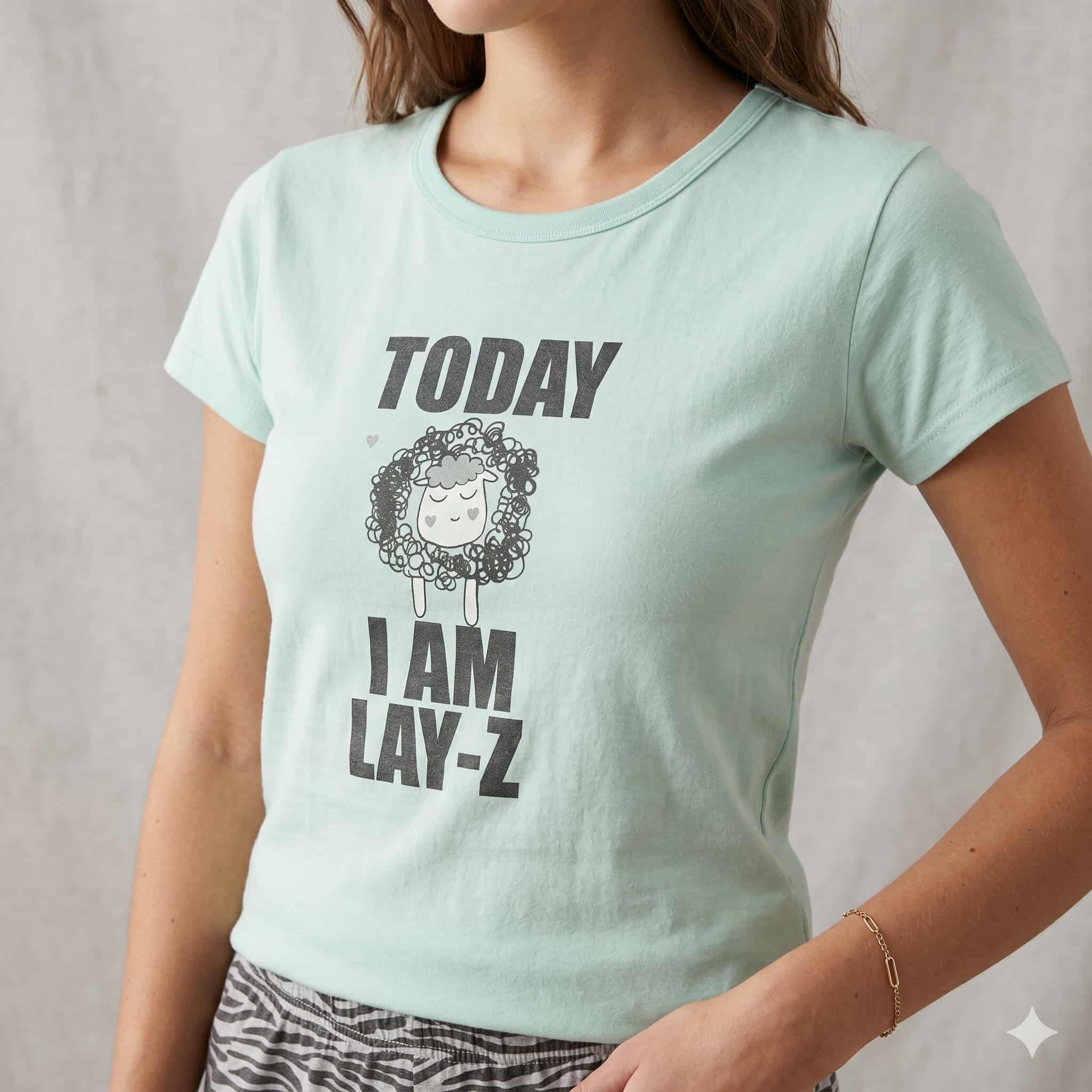 Lazy Vibes Women Half Sleeves Pajama Set - Mint