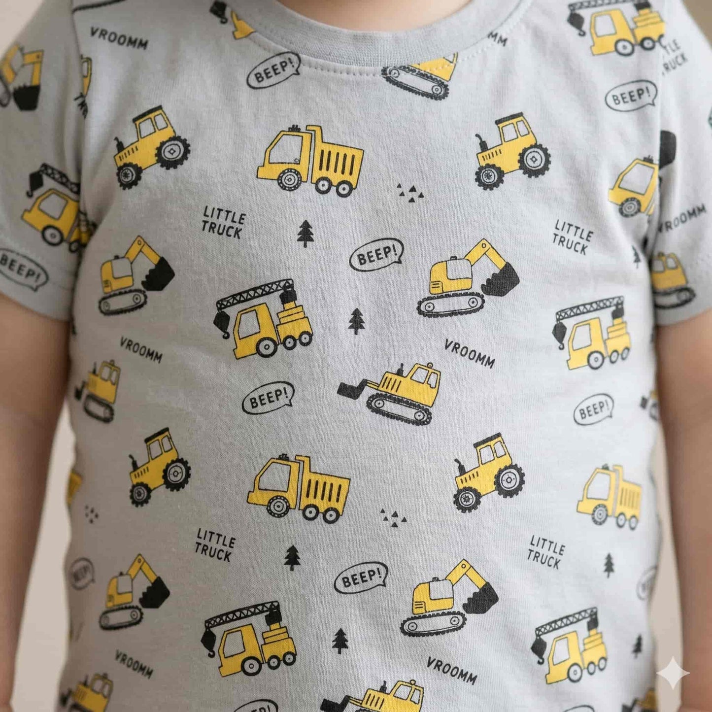 Urban Explorer Baby Boys Half Sleeves Set - Grey