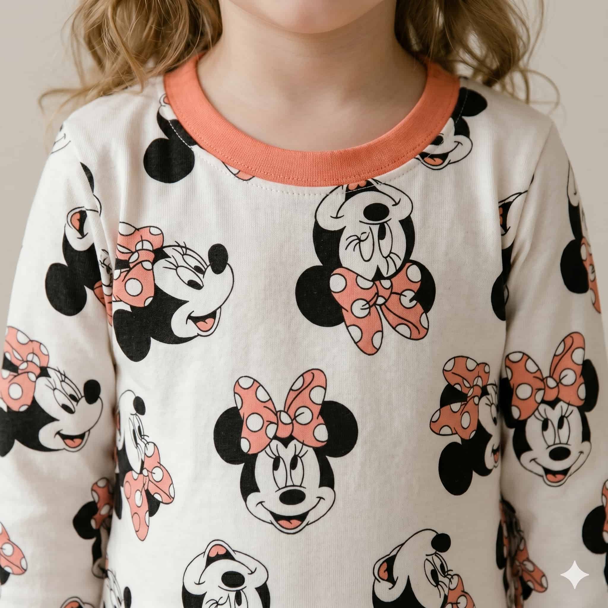 Minnie Mouse Girls Full Sleeves Pajama Set – White