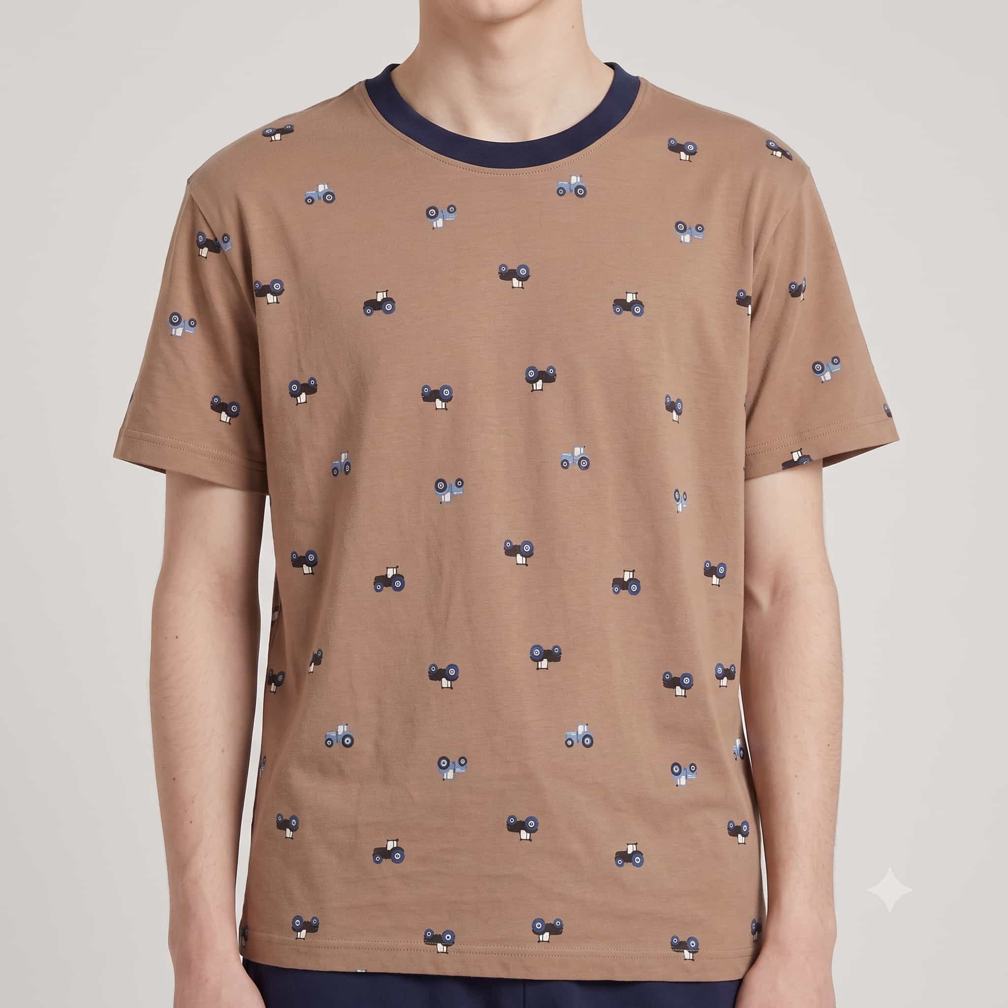 Tractor Trek Boys Short Set - Brown