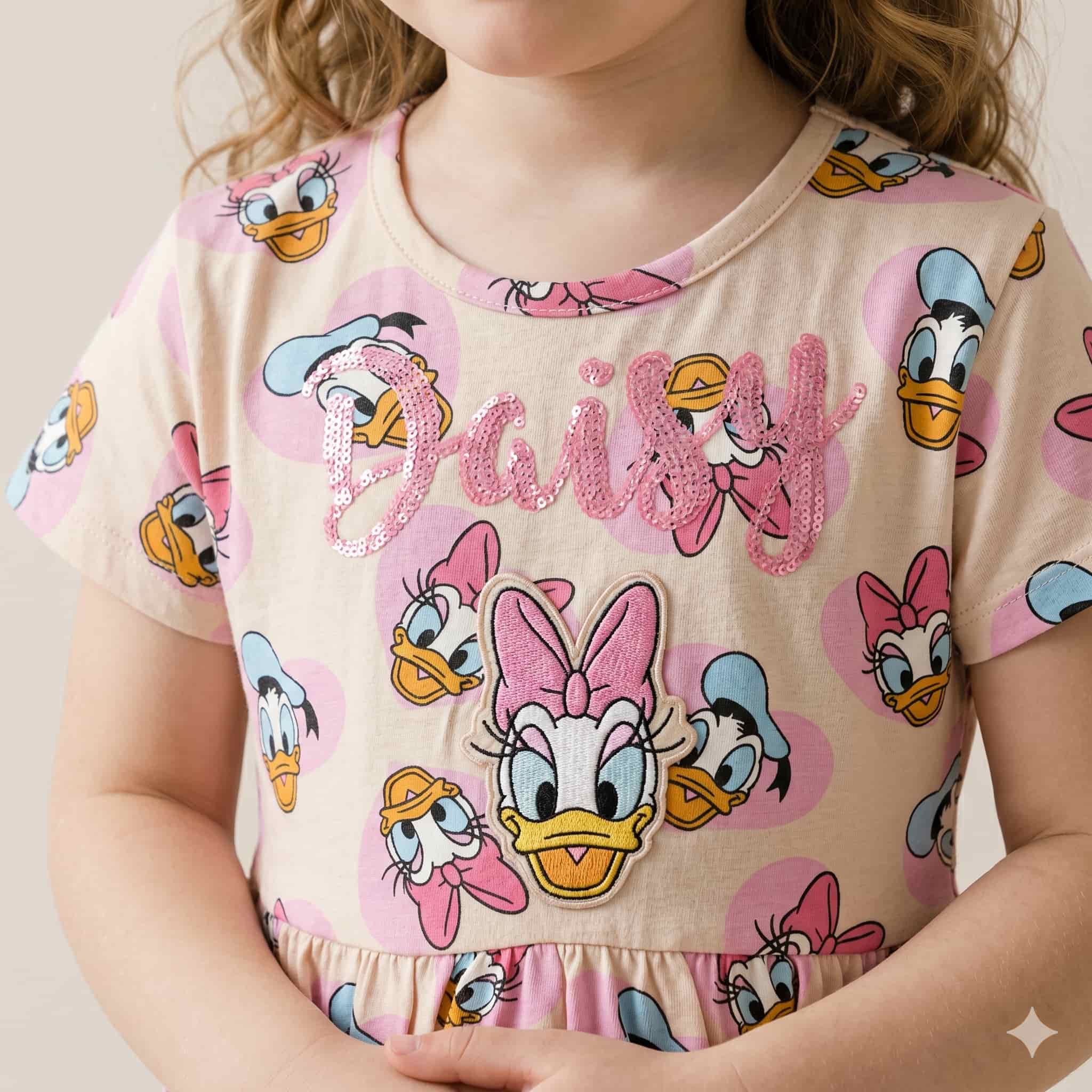 Daisy Duck Girls Frock - Beige
