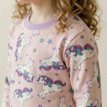 Mystical Unicorn Girls Disney Pajama Set - Purple