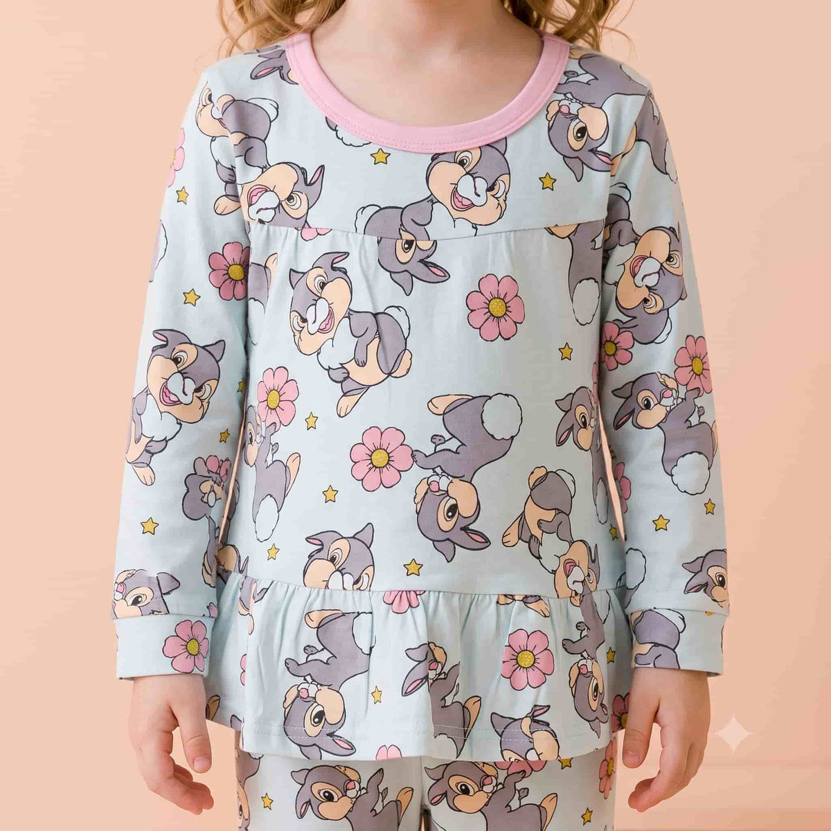 Disney Bunny Girls Full Sleeves Pajama Set – Light Blue