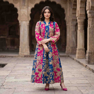 Gold Petal Women Darra - Pink & Blue